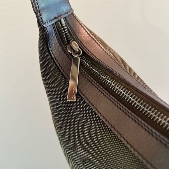 GUCCI Sherry Line Shoulder Bag Canvas Bronze Beige Brown - Picture 3 of 16